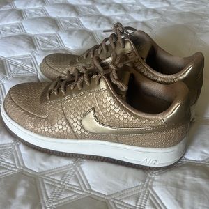 Nike Gold Lizard Air Force 1. Excellent condition